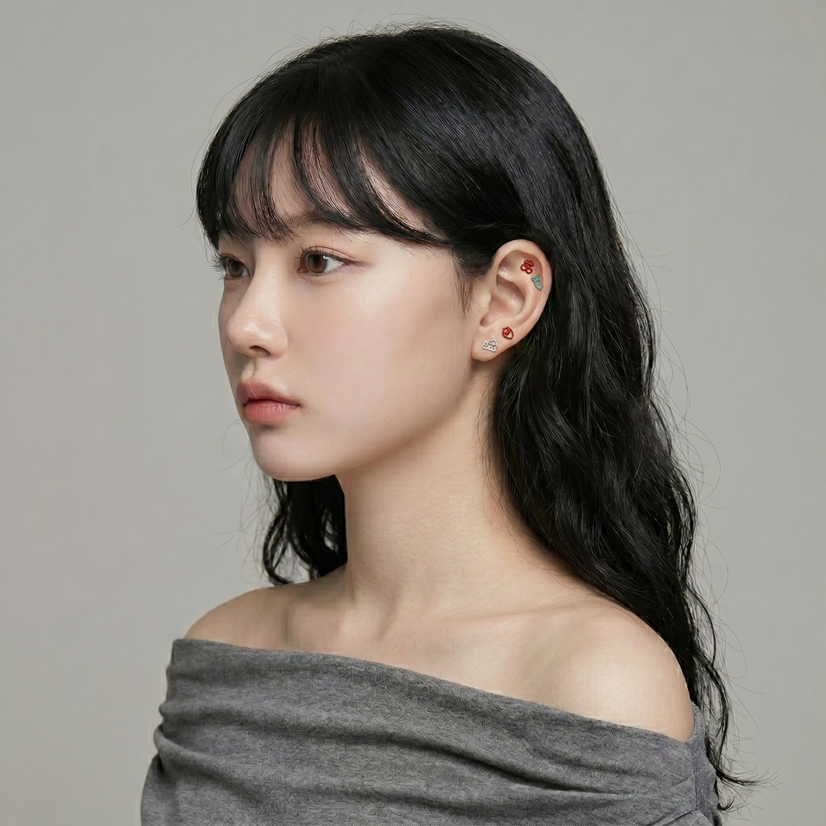 [Surgical] Mini Flow Ribbon (3 Colors) 16G Body Piercing Back Piercing Cartilage Piercing 