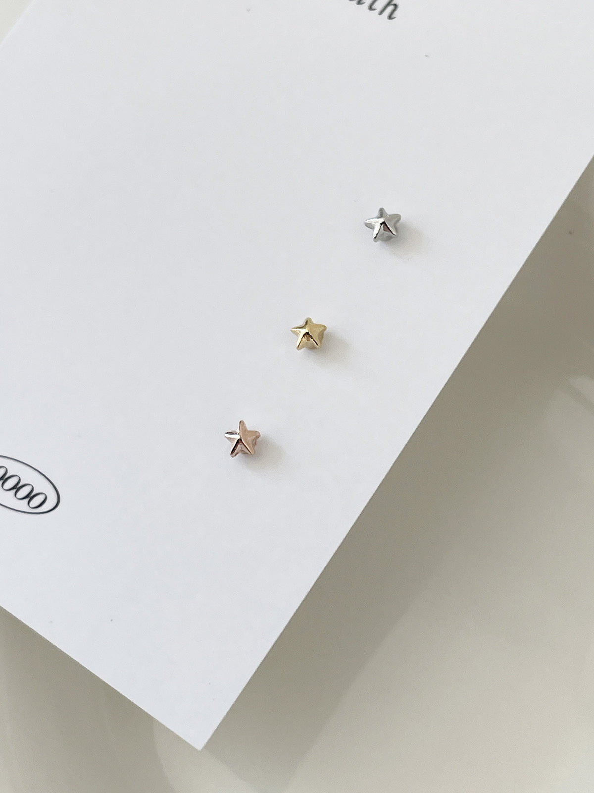 極小 ハート スター ムーン バーベルピアス (3Type) 16G 可愛い 軟骨用 韓国風 デイリー ボディピアス キャッチ サージカルステンレス