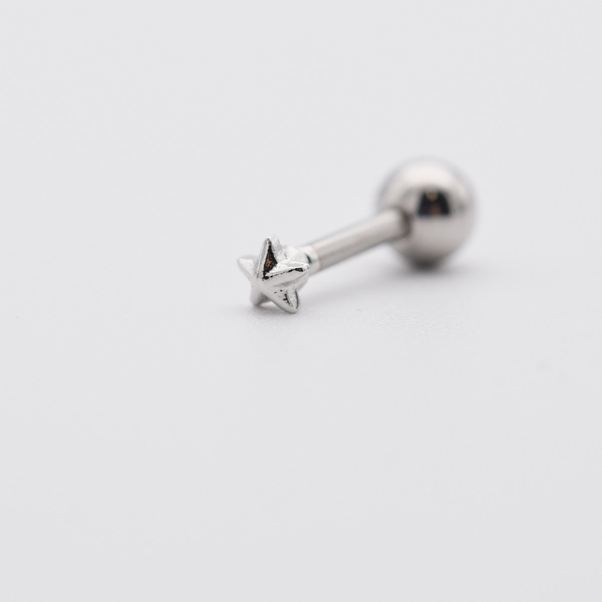 極小 ハート スター ムーン バーベルピアス (3Type) 16G 可愛い 軟骨用 韓国風 デイリー ボディピアス キャッチ サージカルステンレス