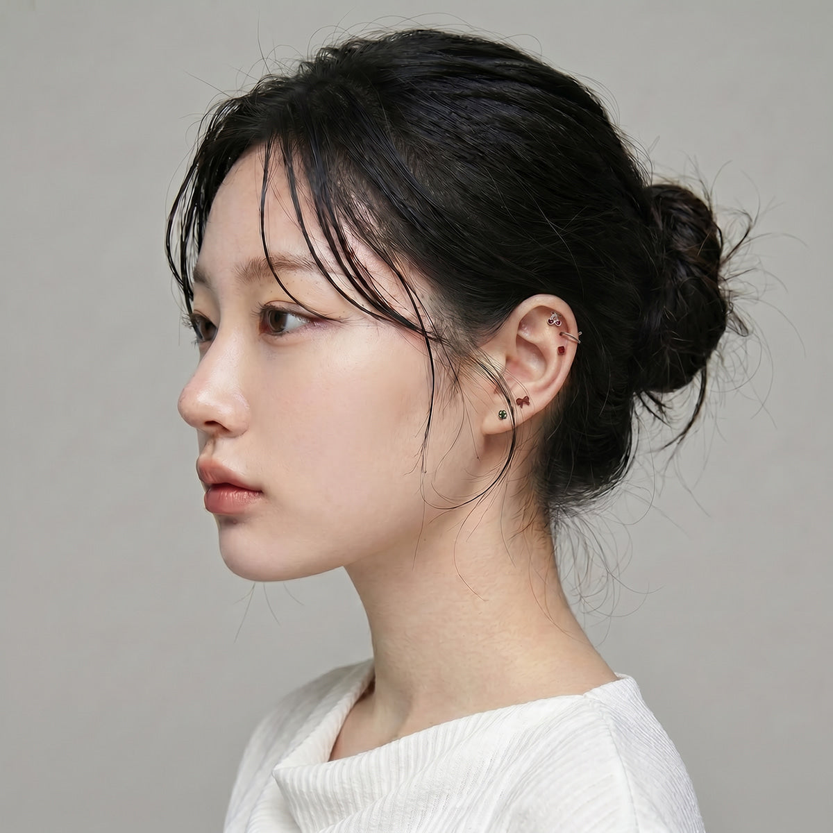 [Surgical] Mini Flow Ribbon (3 Colors) 16G Body Piercing Back Piercing Cartilage Piercing 