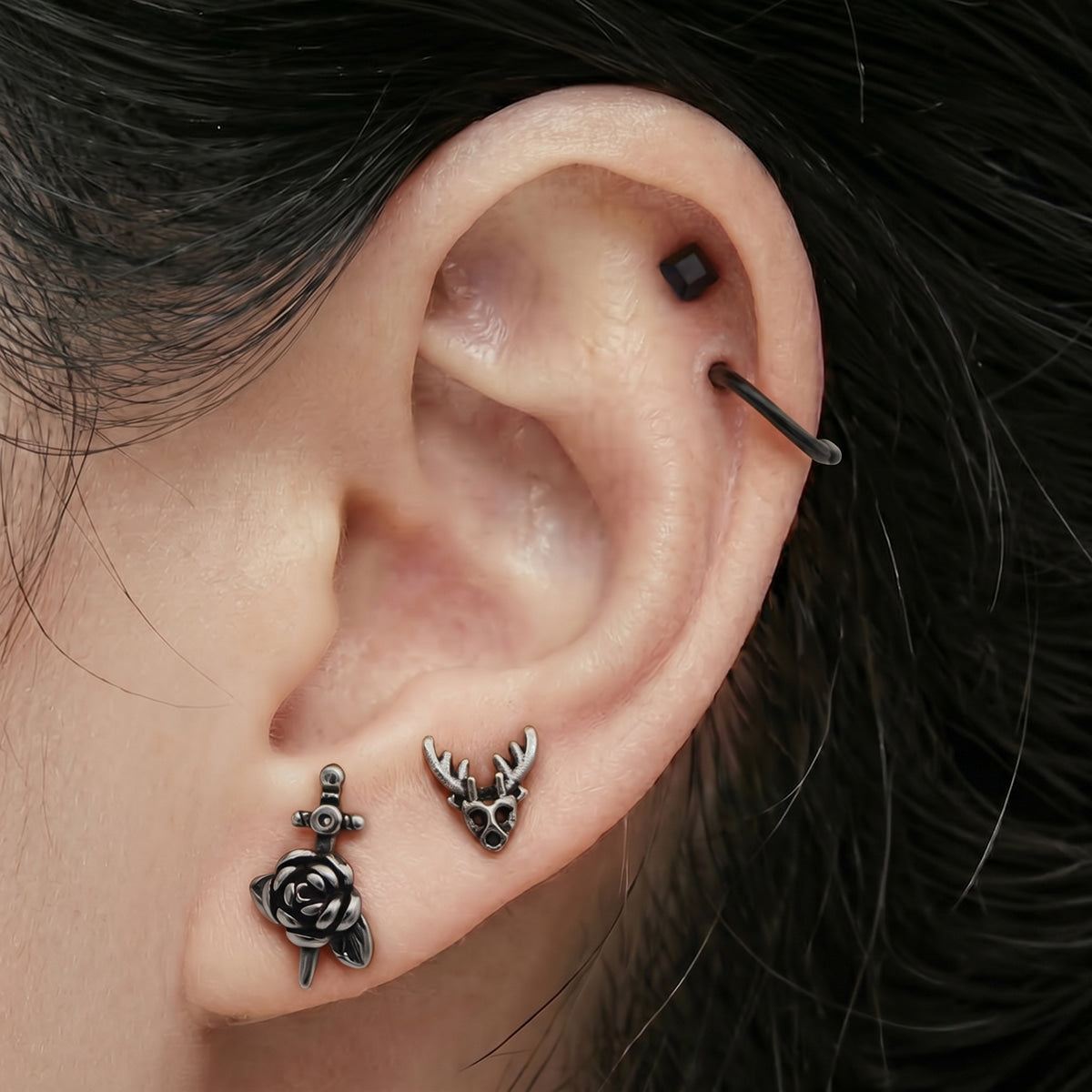 [Surgical] Mini Flow Ribbon (3 Colors) 16G Body Piercing Back Piercing Cartilage Piercing 