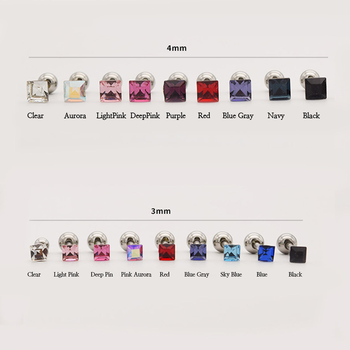 [Surgical] Mini Flow Ribbon (3 Colors) 16G Body Piercing Back Piercing Cartilage Piercing 