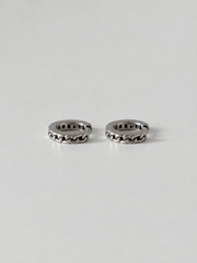 [全サージカル]ミニチェーン ワンタッチ リングピアス フープピアス 両耳用
