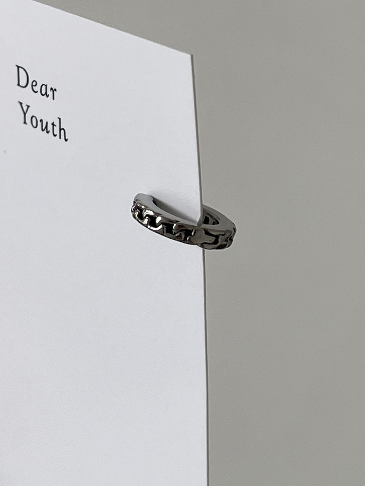 [全サージカル]ミニチェーン ワンタッチ リングピアス フープピアス 両耳用