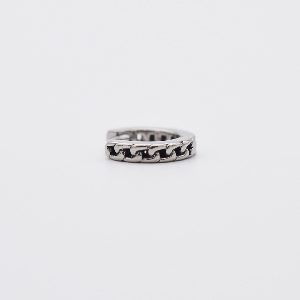 [全サージカル]ミニチェーン ワンタッチ リングピアス フープピアス 両耳用