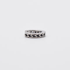 [全サージカル]ミニチェーン ワンタッチ リングピアス フープピアス 両耳用