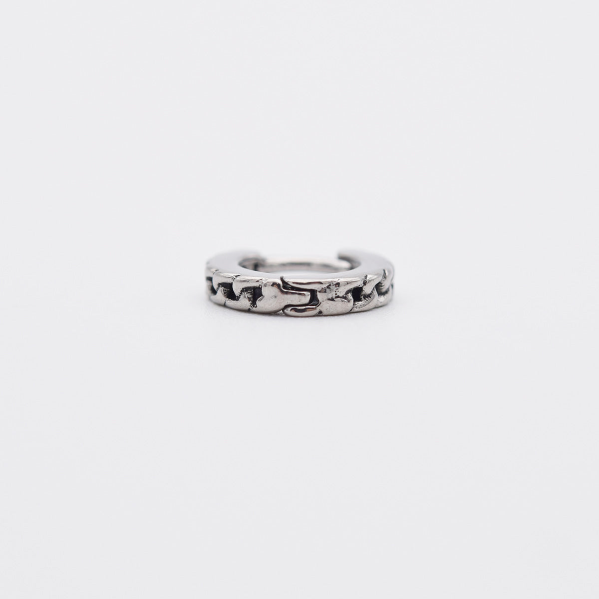 [全サージカル]ミニチェーン ワンタッチ リングピアス フープピアス 両耳用