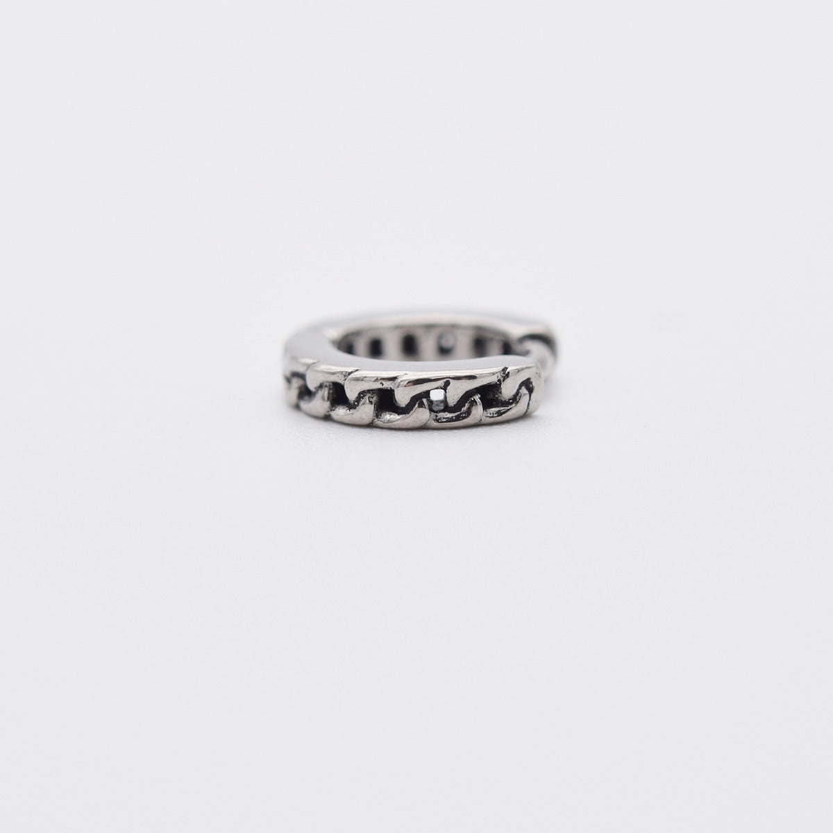 [全サージカル]ミニチェーン ワンタッチ リングピアス フープピアス 両耳用