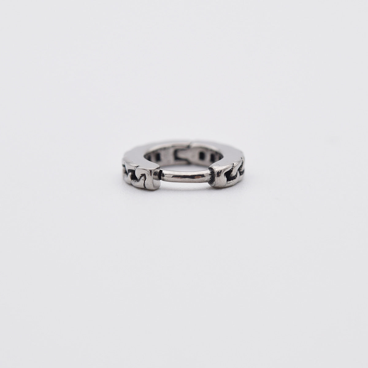 [全サージカル]ミニチェーン ワンタッチ リングピアス フープピアス 両耳用