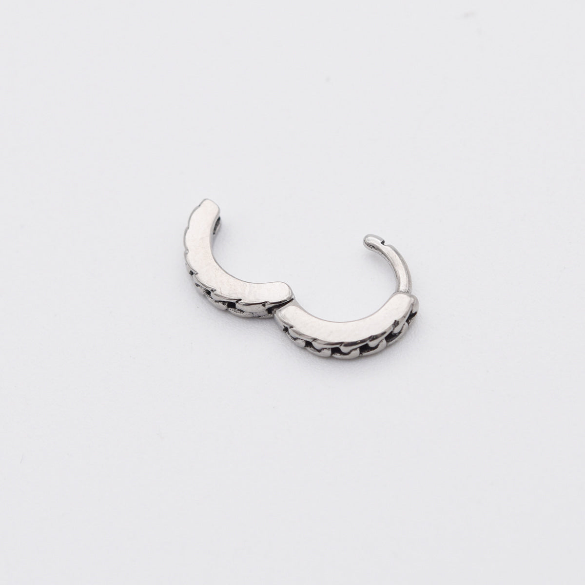 [全サージカル]ミニチェーン ワンタッチ リングピアス フープピアス 両耳用