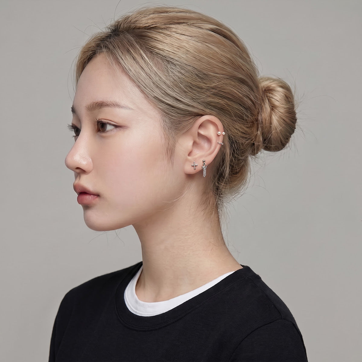 [Surgical] Mini Flow Ribbon (3 Colors) 16G Body Piercing Back Piercing Cartilage Piercing 