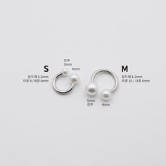 [Surgical] Mini Flow Ribbon (3 Colors) 16G Body Piercing Back Piercing Cartilage Piercing 