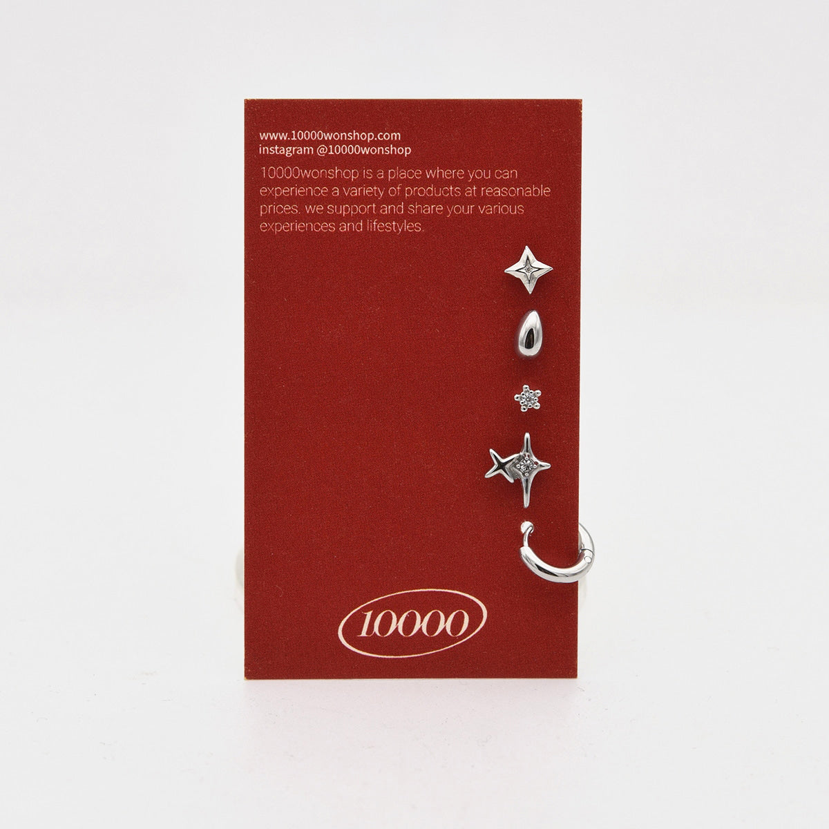 [Set of 5] [Surgical] Nuts Ice Cream Piercing Set 16G Body Piercing Back Piercing Cartilage Piercing 