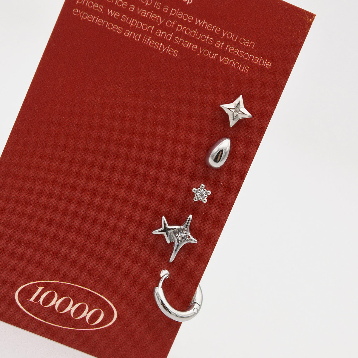 [Set of 5] [Surgical] Nuts Ice Cream Piercing Set 16G Body Piercing Back Piercing Cartilage Piercing 