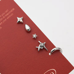 [Set of 5] [Surgical] Nuts Ice Cream Piercing Set 16G Body Piercing Back Piercing Cartilage Piercing 