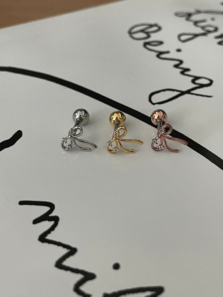 [Surgical] Mini Flow Ribbon (3 Colors) 16G Body Piercing Back Piercing Cartilage Piercing 