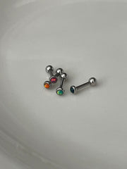 [Surgical] 3mm Mini Marble Button (4 Colors) 16G Body Piercing Back Piercing Cartilage Piercing 