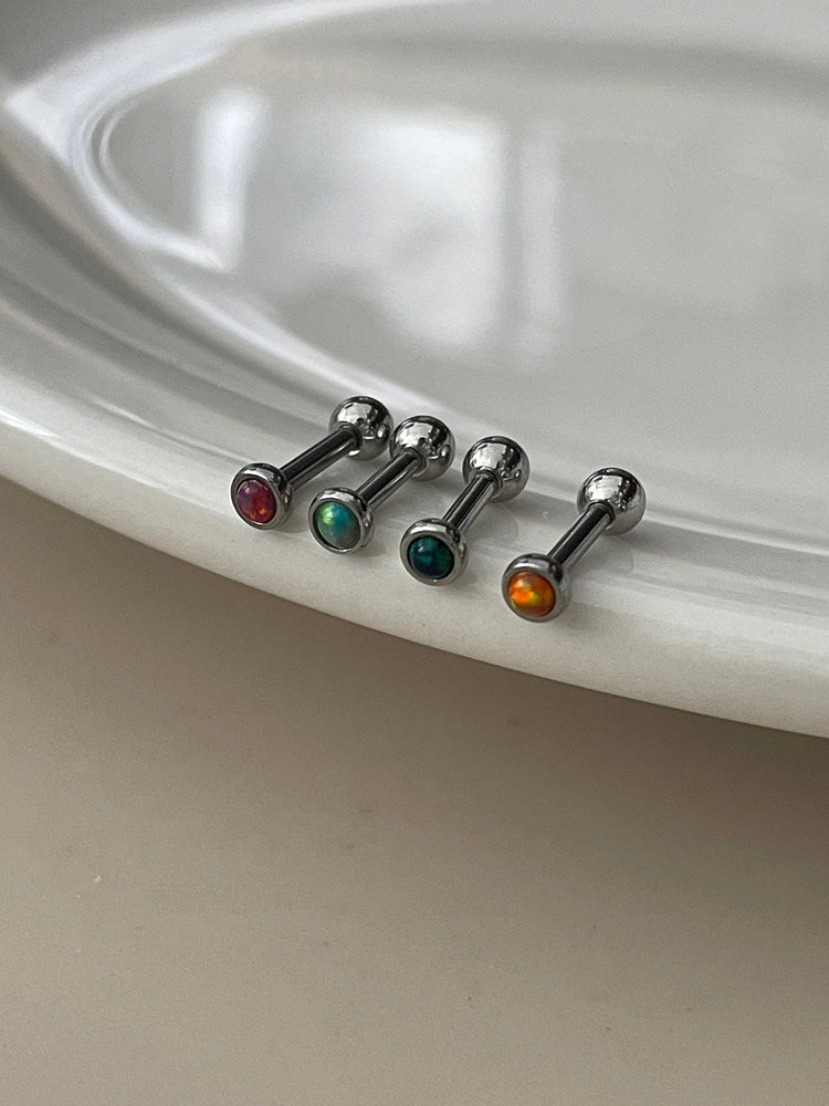 [サージカル]3mm ミニマーブル ボタン (4Color) 16G ボディピアス キャッチ ピアッシング 軟骨ピアス