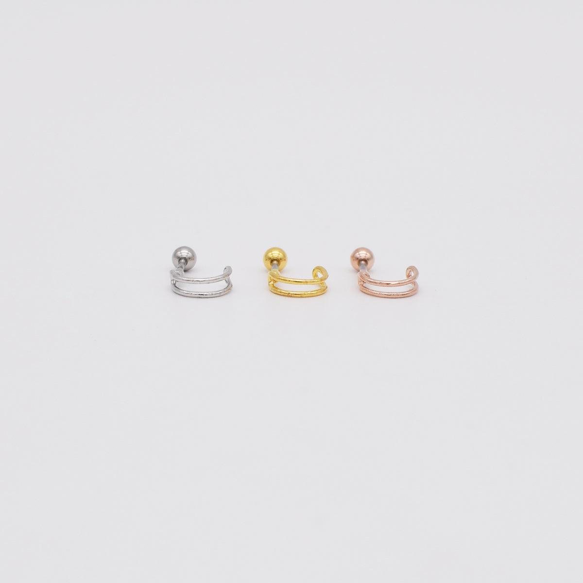 [Surgical] Mini Flow Ribbon (3 Colors) 16G Body Piercing Back Piercing Cartilage Piercing 