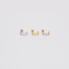 [Surgical] Mini Flow Ribbon (3 Colors) 16G Body Piercing Back Piercing Cartilage Piercing 