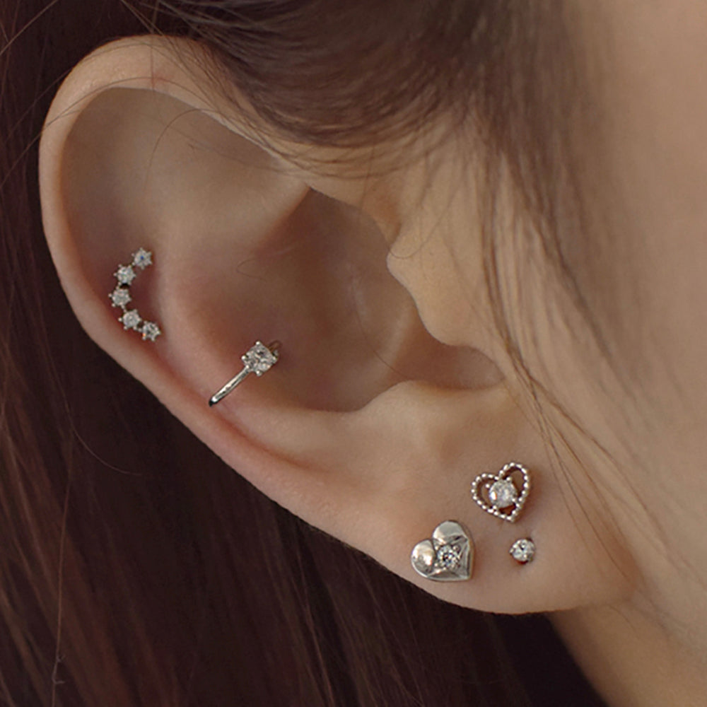 [サージカル]キュービック 星座ライン カーブ バーベルピアス (6Color) 16G ボディピアス キャッチ