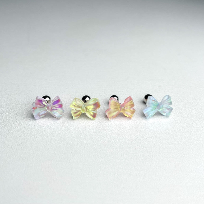 [Surgical] Matte Blur Aurora Ribbon (4 Colors) 16G COCO.MADE Body Piercing Back Cartilage Piercing