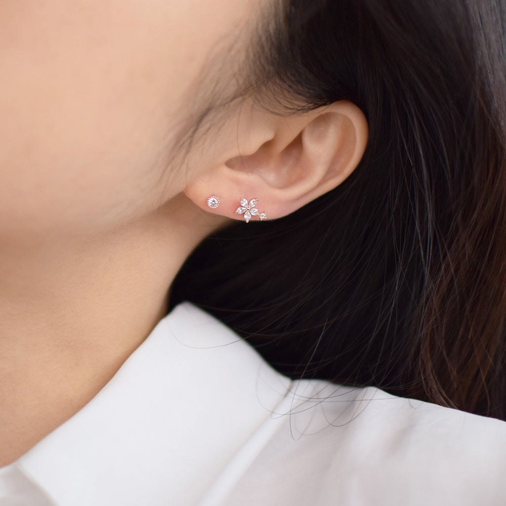 [Surgical] Cubic Flower 16G Body Piercing Back Piercing Cartilage Piercing 