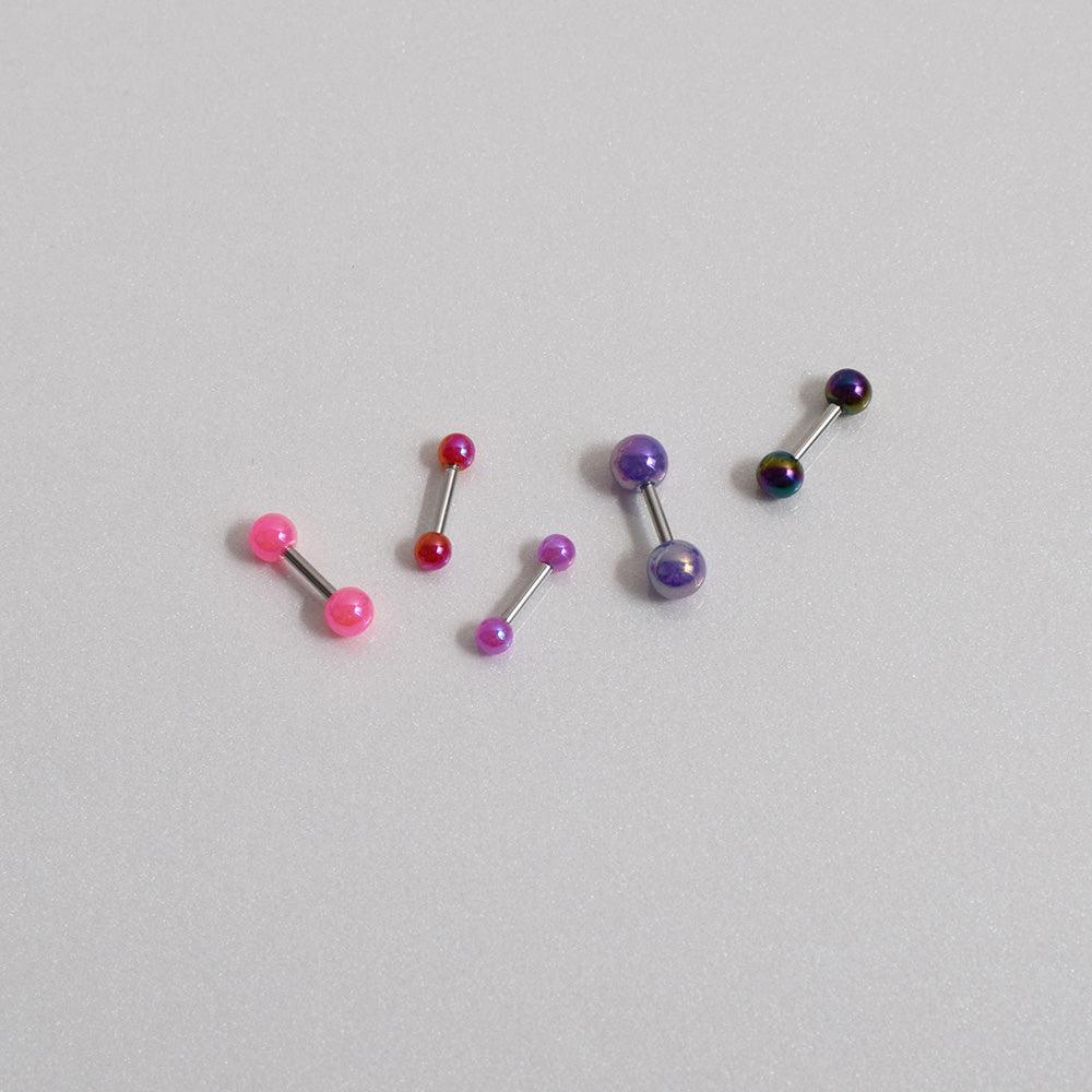 Pompom color ball piercing [5 sets]