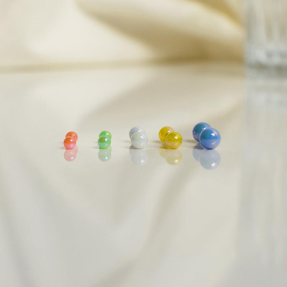 Pompom color ball piercing [5 sets]