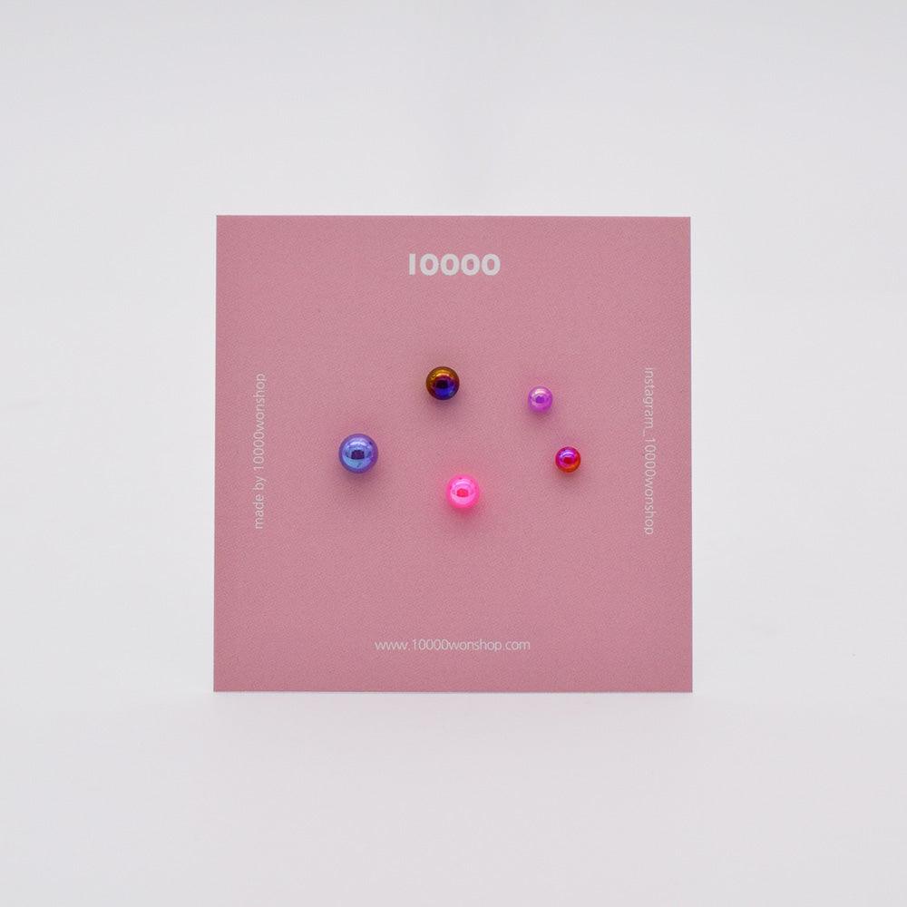 Pompom color ball piercing [5 sets]