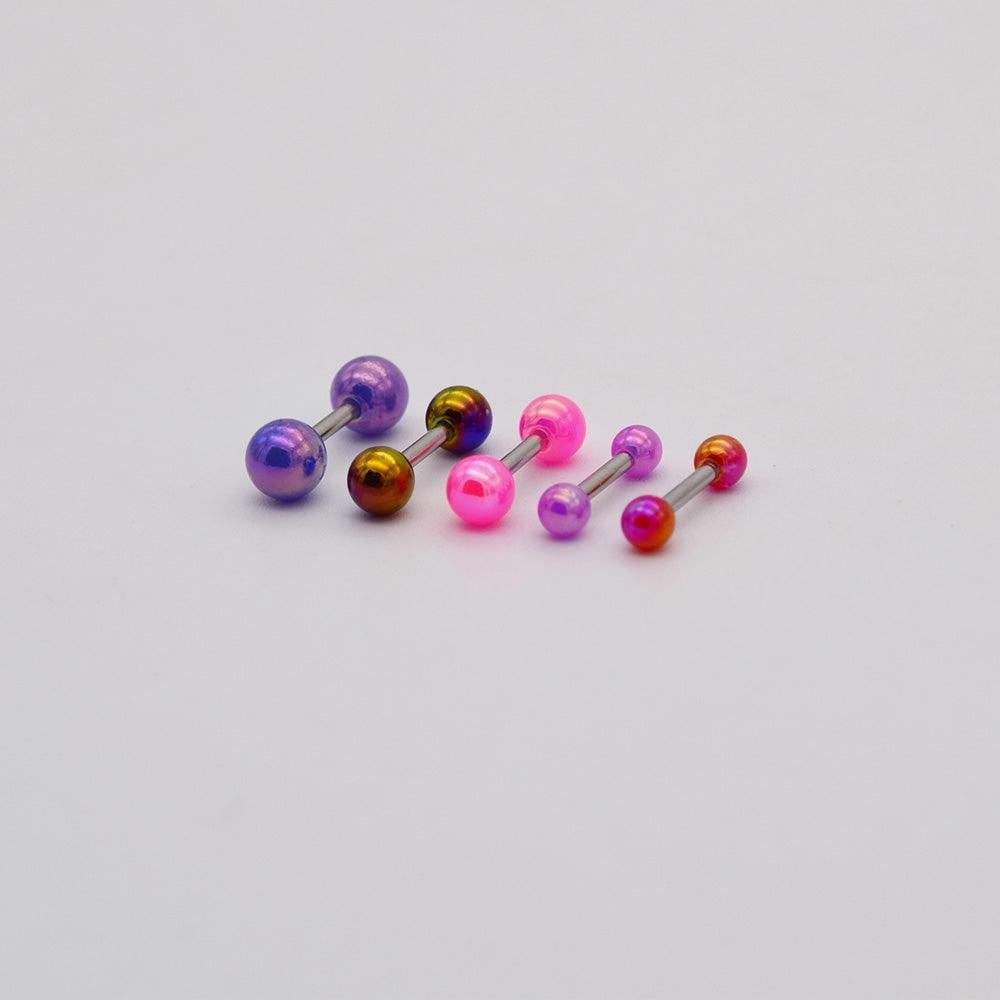 Pompom color ball piercing [5 sets]