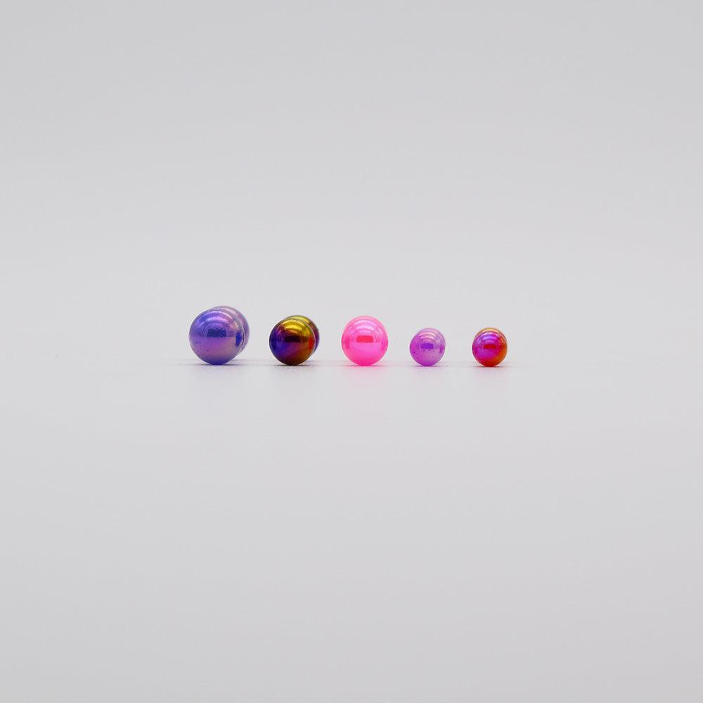 Pompom color ball piercing [5 sets]