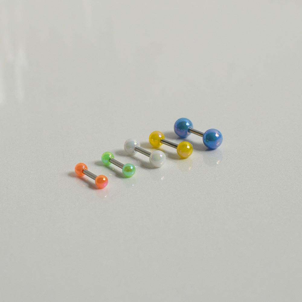 Pompom color ball piercing [5 sets]