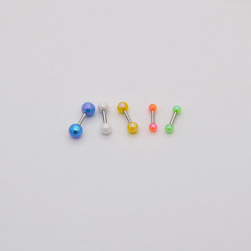 Pompom color ball piercing [5 sets]