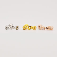 [Surgical] Mini Flow Ribbon (3 Colors) 16G Body Piercing Back Piercing Cartilage Piercing 