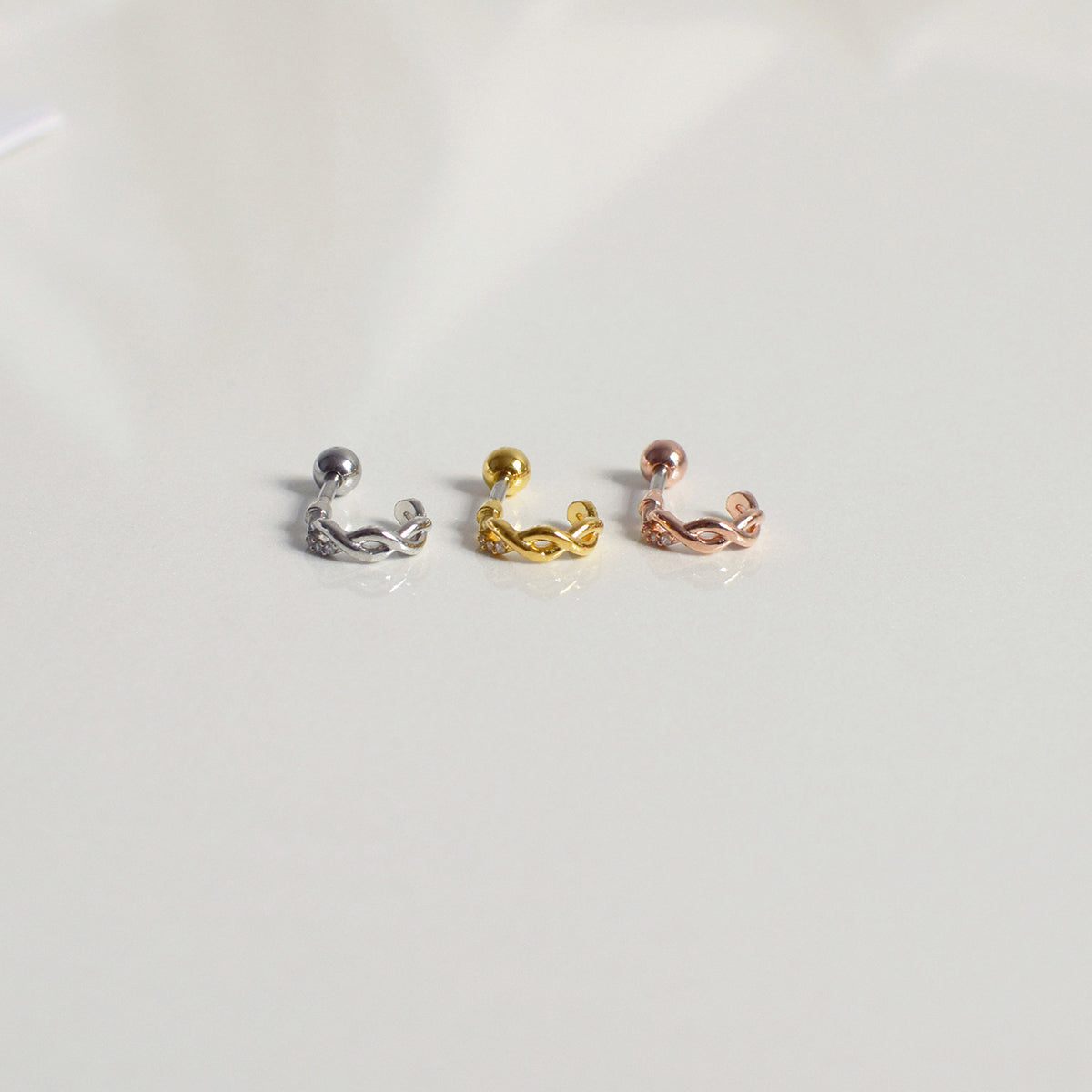 [Surgical] Mini Flow Ribbon (3 Colors) 16G Body Piercing Back Piercing Cartilage Piercing 