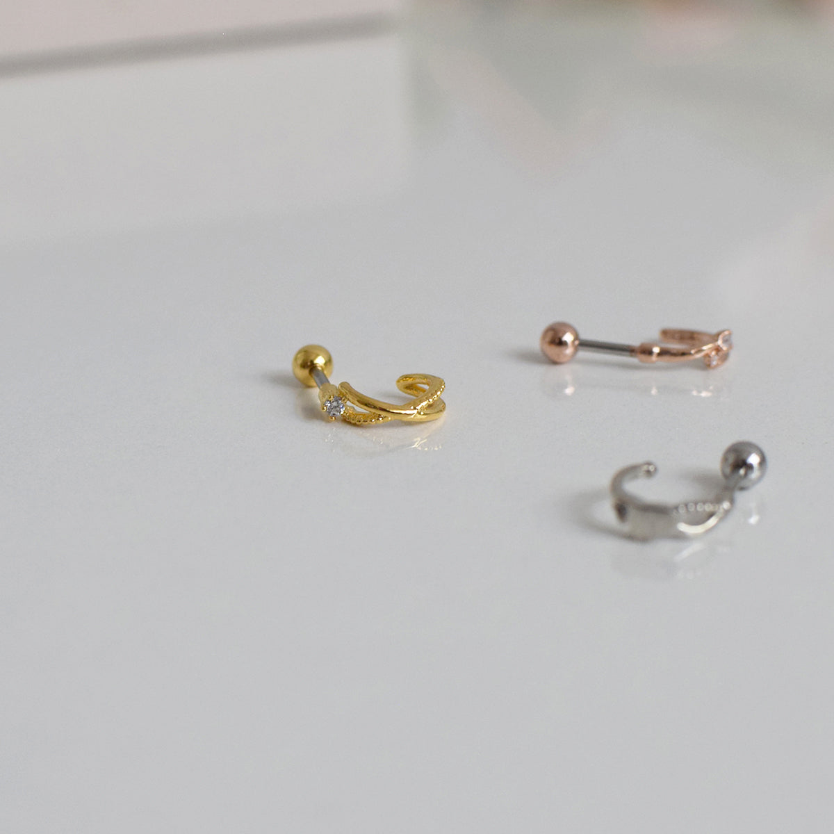 [Surgical] Mini Flow Ribbon (3 Colors) 16G Body Piercing Back Piercing Cartilage Piercing 