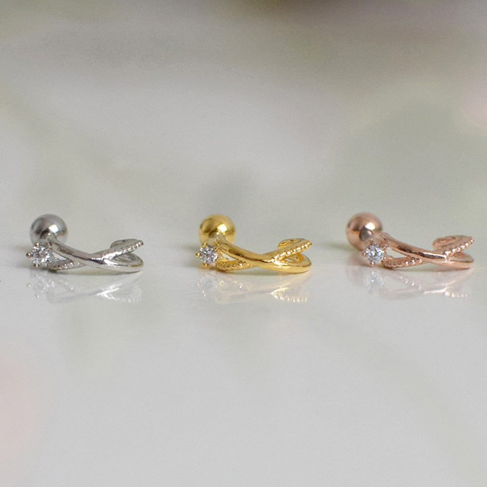 [Surgical] Mini Flow Ribbon (3 Colors) 16G Body Piercing Back Piercing Cartilage Piercing 