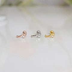 [Surgical] Mini Flow Ribbon (3 Colors) 16G Body Piercing Back Piercing Cartilage Piercing 