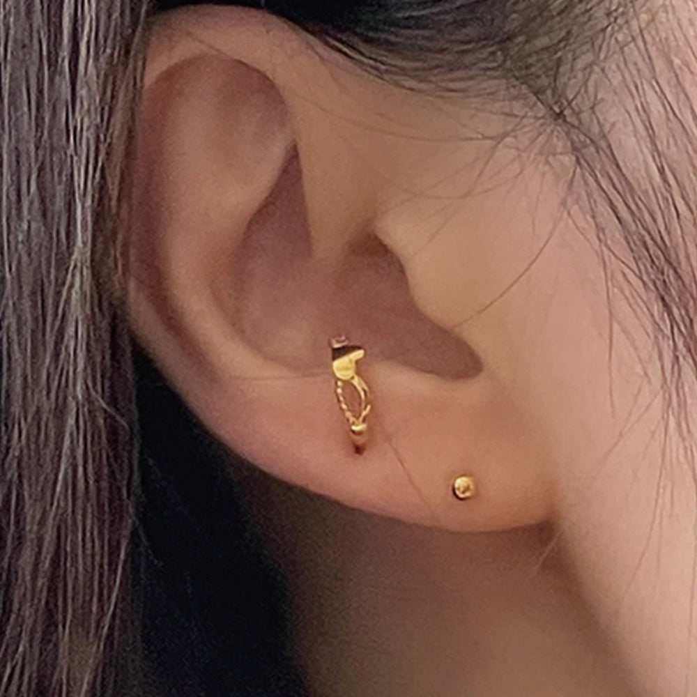 [サージカル]ハート ハーフフープリング (3Color) 16G ボディピアス キャッチ ピアッシング 軟骨ピアス