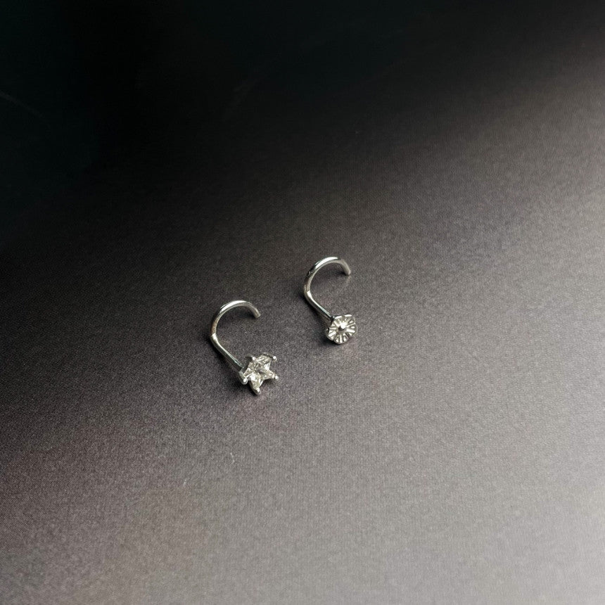 เจาะจมูกใส 20G วัสดุซิลิโคนอ่อนนุ่ม อ่อนโยนต่อรู (2 แบบ) 