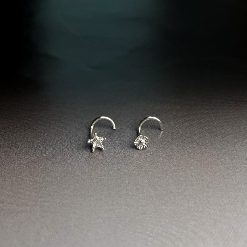 เจาะจมูกใส 20G วัสดุซิลิโคนอ่อนนุ่ม อ่อนโยนต่อรู (2 แบบ) 