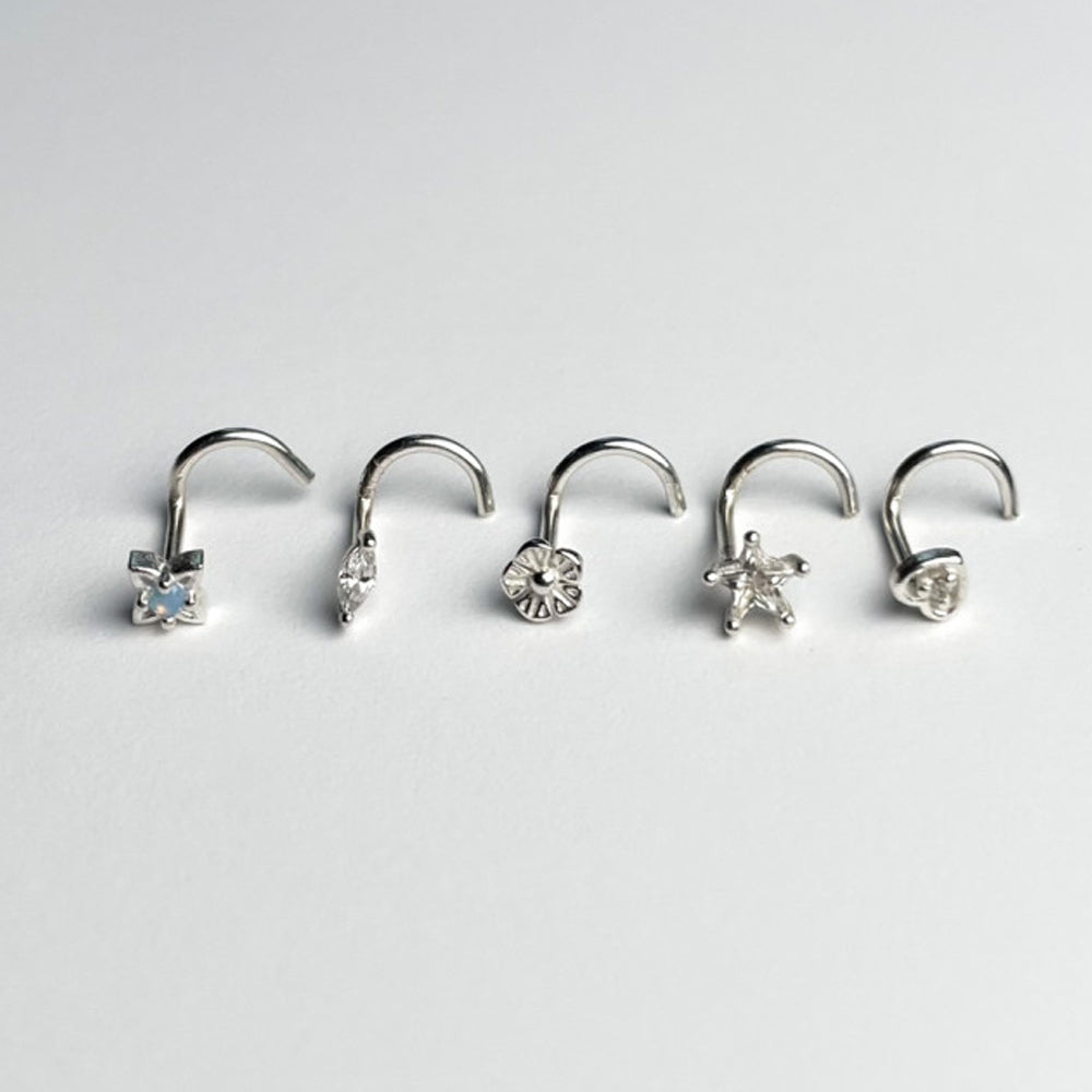 เจาะจมูกใส 20G วัสดุซิลิโคนอ่อนนุ่ม อ่อนโยนต่อรู (2 แบบ) 