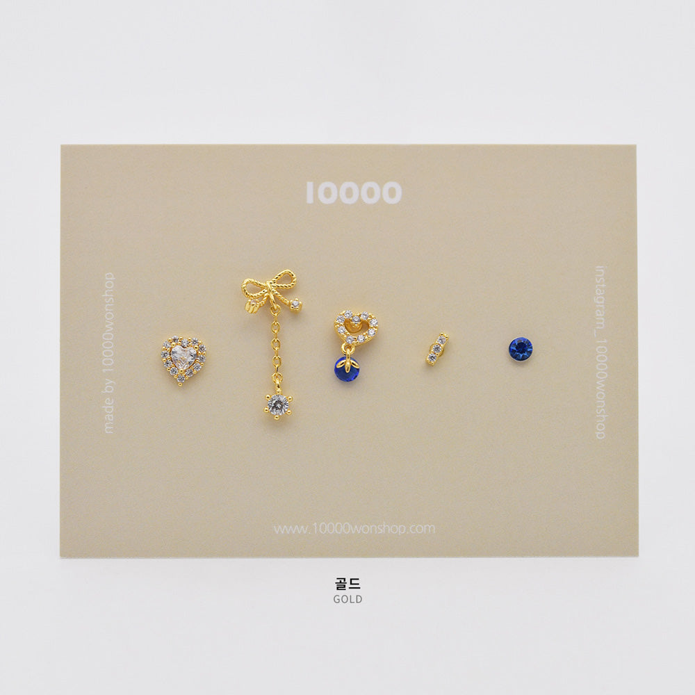 [Ready to ship] Romantic heart piercing [5 sets]