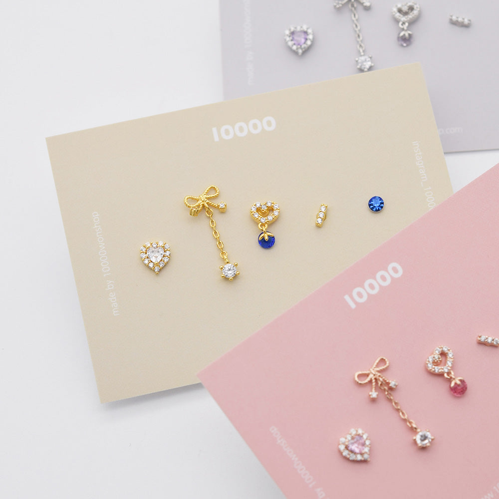 [Ready to ship] Romantic heart piercing [5 sets]