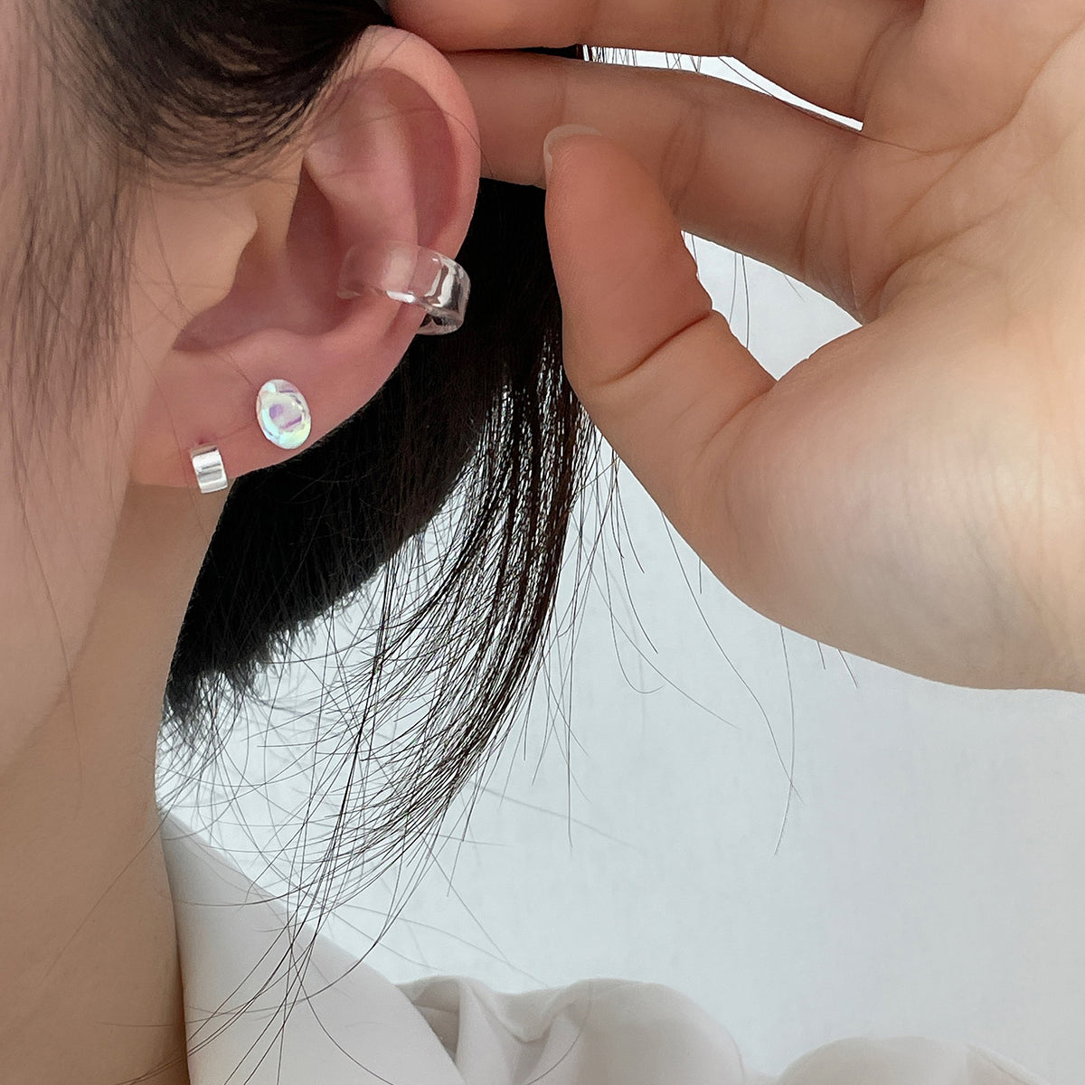 [925 Silver]3.5mm ハーフリング(2Type) 20G ボディピアス キャッチ ピアッシング