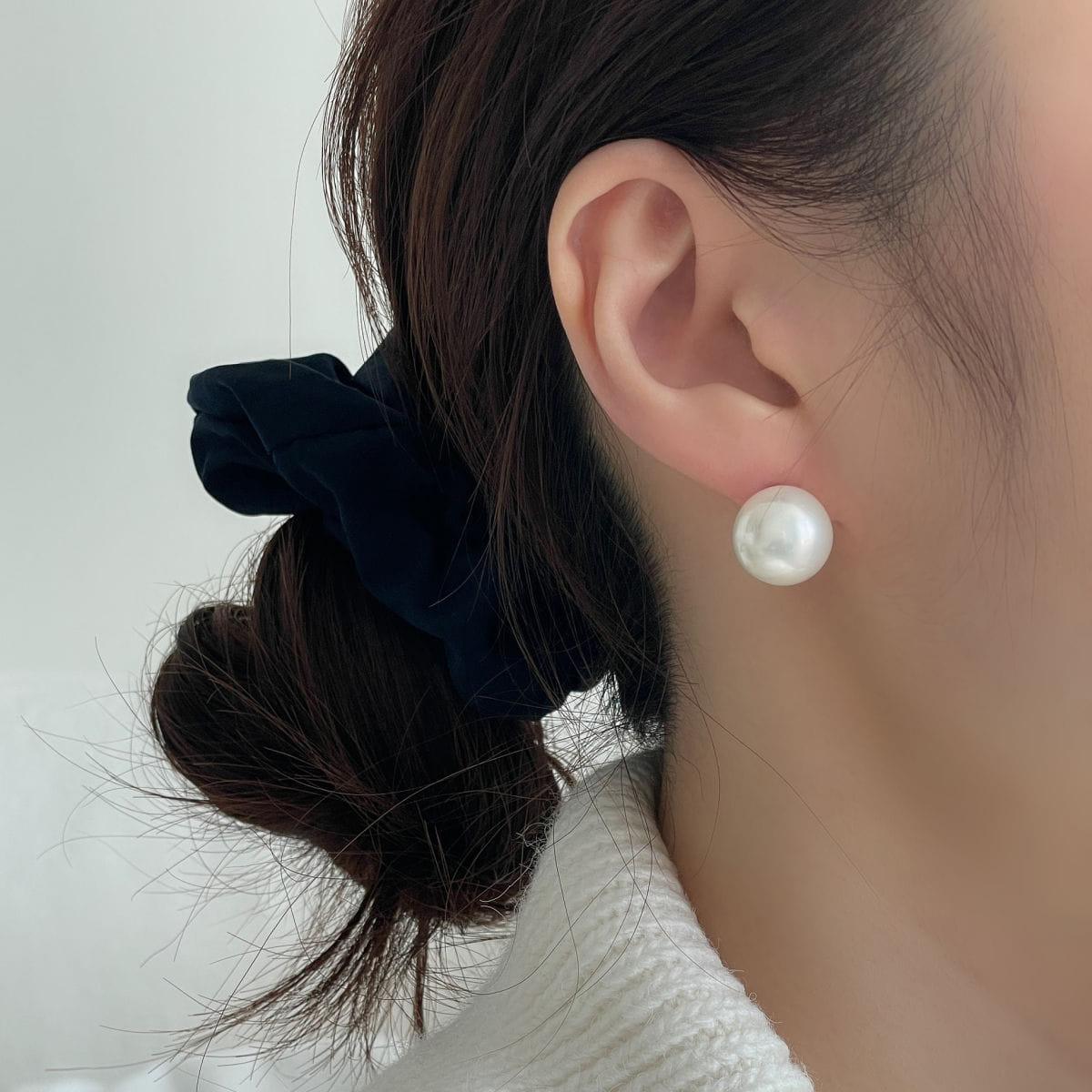 925 Silver]パール 真珠 ピアス (7 Size) 両耳用 3mm 4mm 6mm 8mm 10mm ...