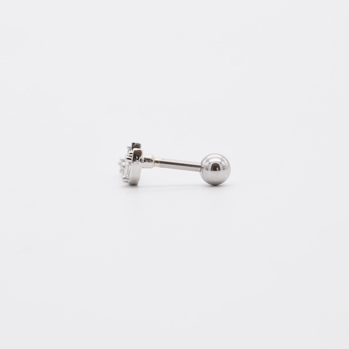 [Surgical] Cubic Moon Mini Star Drop Piercing (3 Colors) 16G 