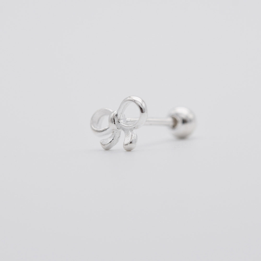 [3個セット][925 Silver]丸い リボン ピアス