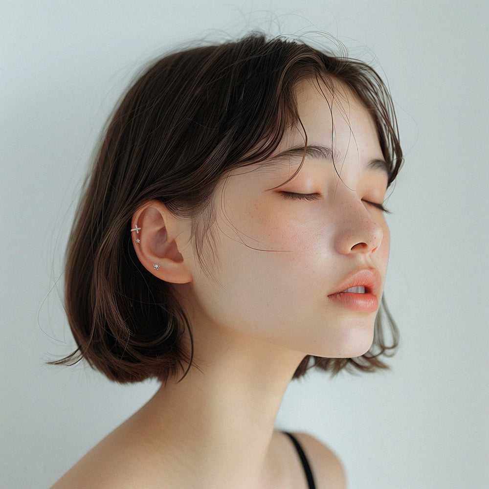 [ผ่าตัด] ริบบิ้นมินิโฟลว์ (3 สี) 16G เจาะร่างกาย เจาะหลัง เจาะกระดูกอ่อน 